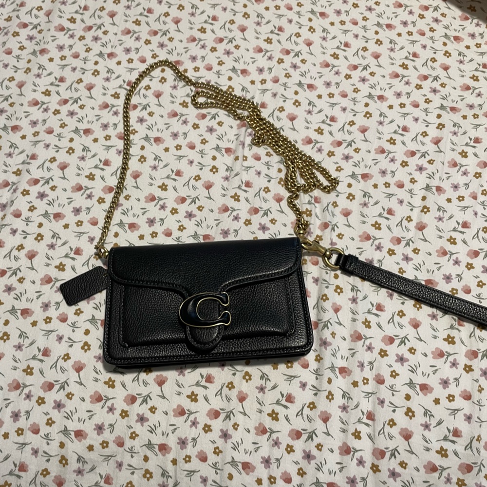 Coach Tabby crossbody wristlet black